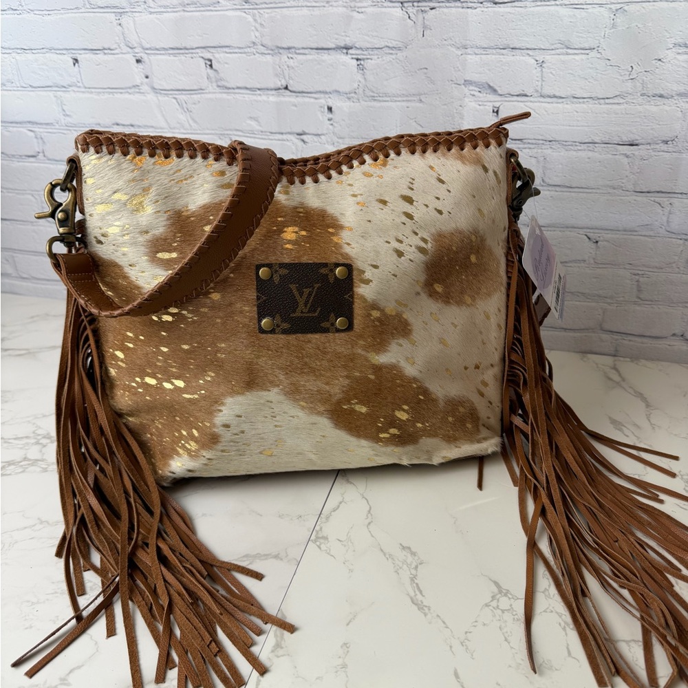 NWT: Upcycled Myra Bag w/ Louis Vuitton Brown patch